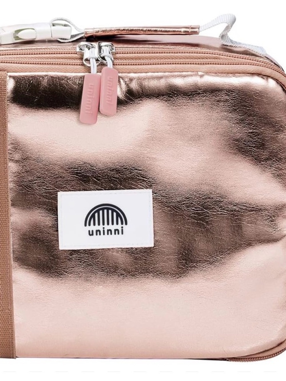Uninni Metallic Rose Gold Women's Crossbody Bag